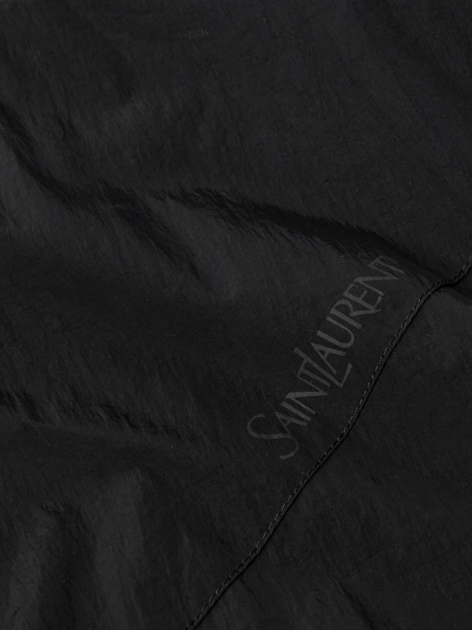 Logo-Embroidered Shell Bomber Jacket Black - 5