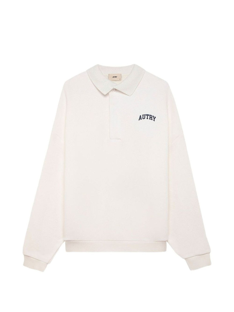 long-sleeve logo-detail polo shirt 1