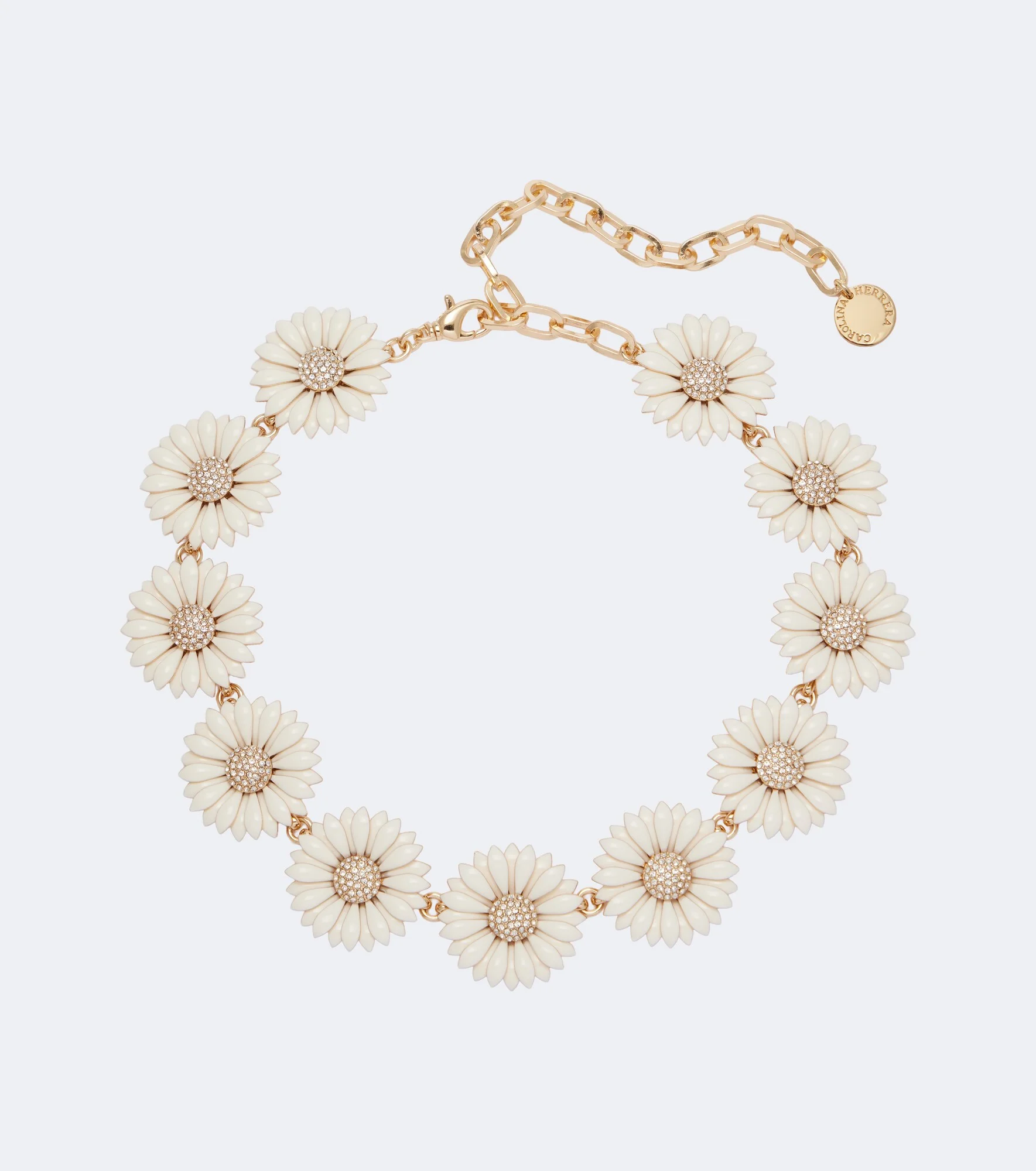 Crystal-embellished floral necklace - 1