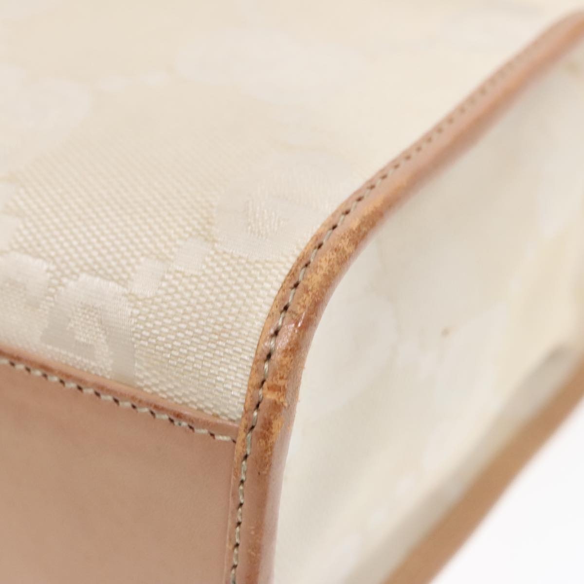 GUCCI GG Canvas Jackie Hand Bag White Beige - 12