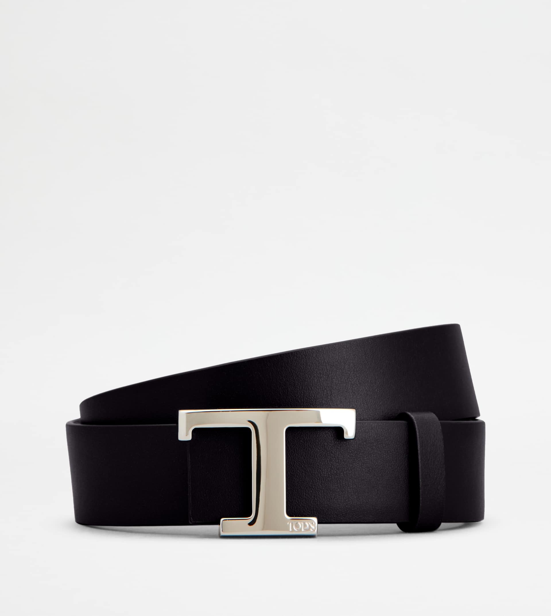T TIMELESS REVERSIBLE BELT IN LEATHER - GREY, BLUE - 2