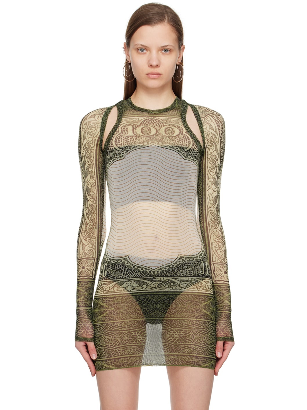 VTG 90s GAULTIER Green Cyber Cardigan