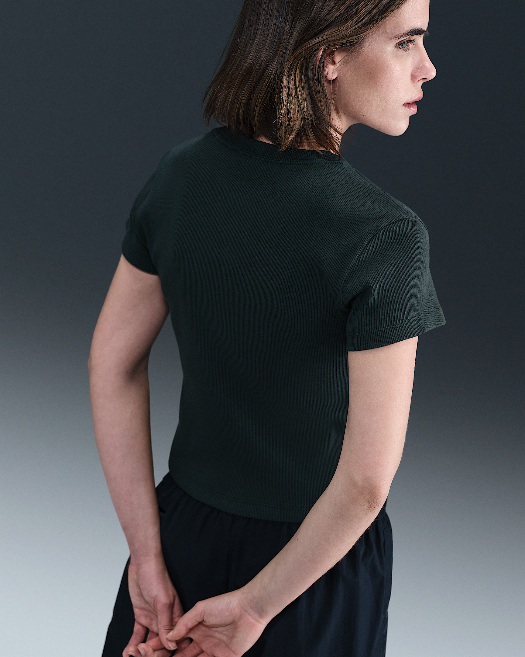 Nike Sportswear Women's Tight Ribbed Short-Sleeve T-Shirt - 2