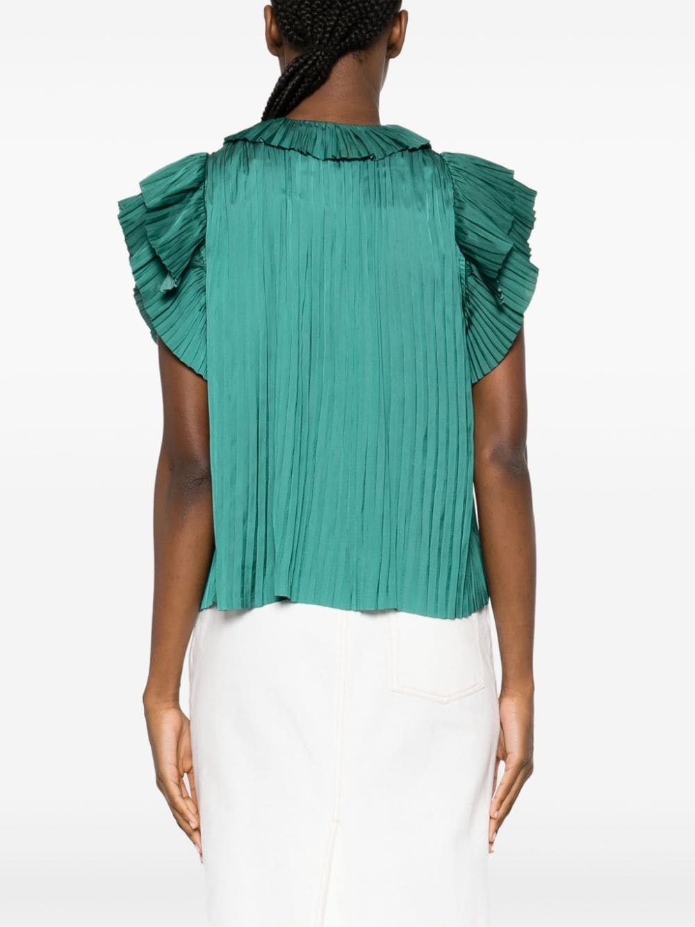 Elli ruffled pleated top - 4