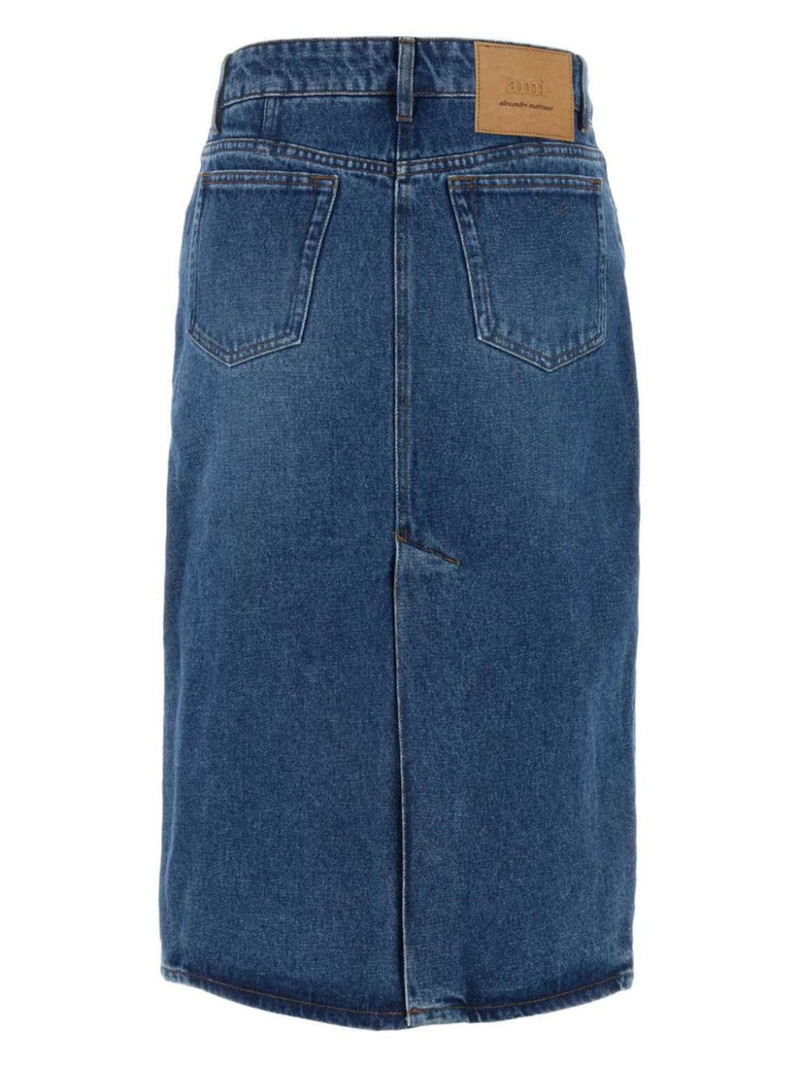 AMI Paris pencil denim skirt outlook