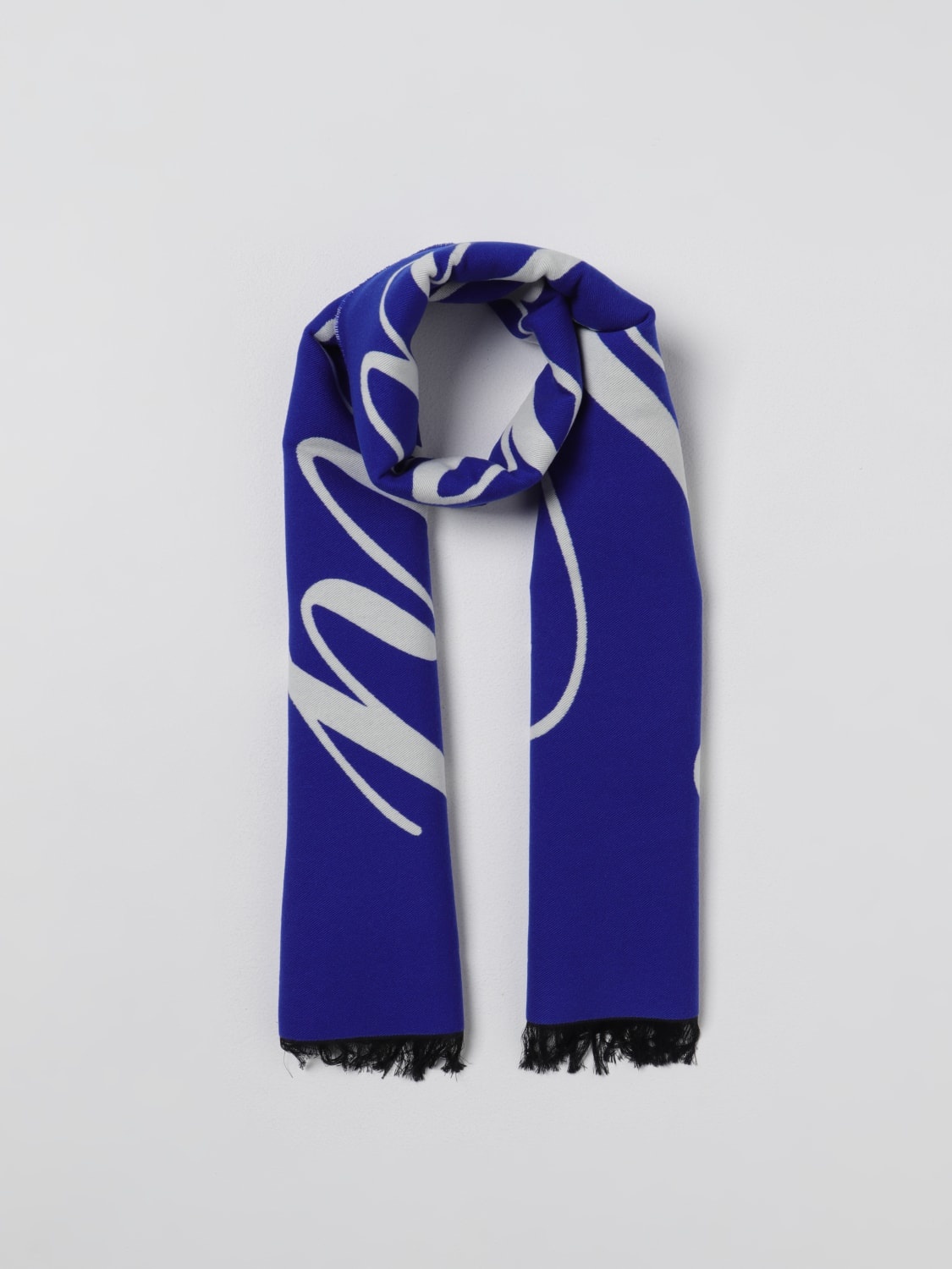 Burberry wool scarf with jacquard macro logo - 2