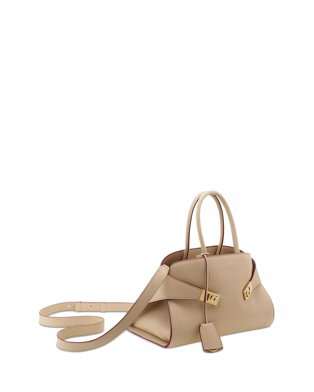 Small Hug Leather Top Handle Bag - 5