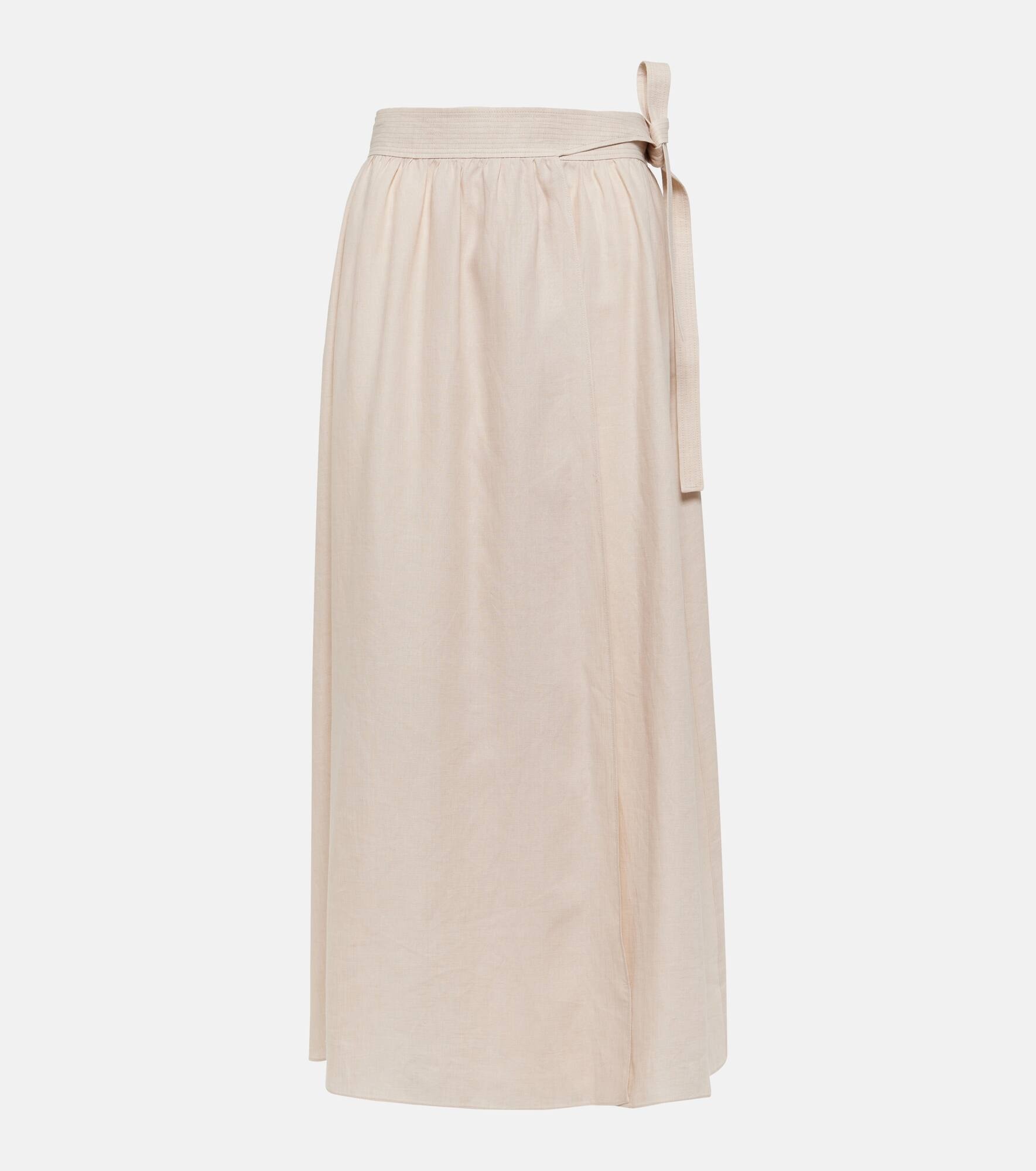 Linen midi skirt - 1