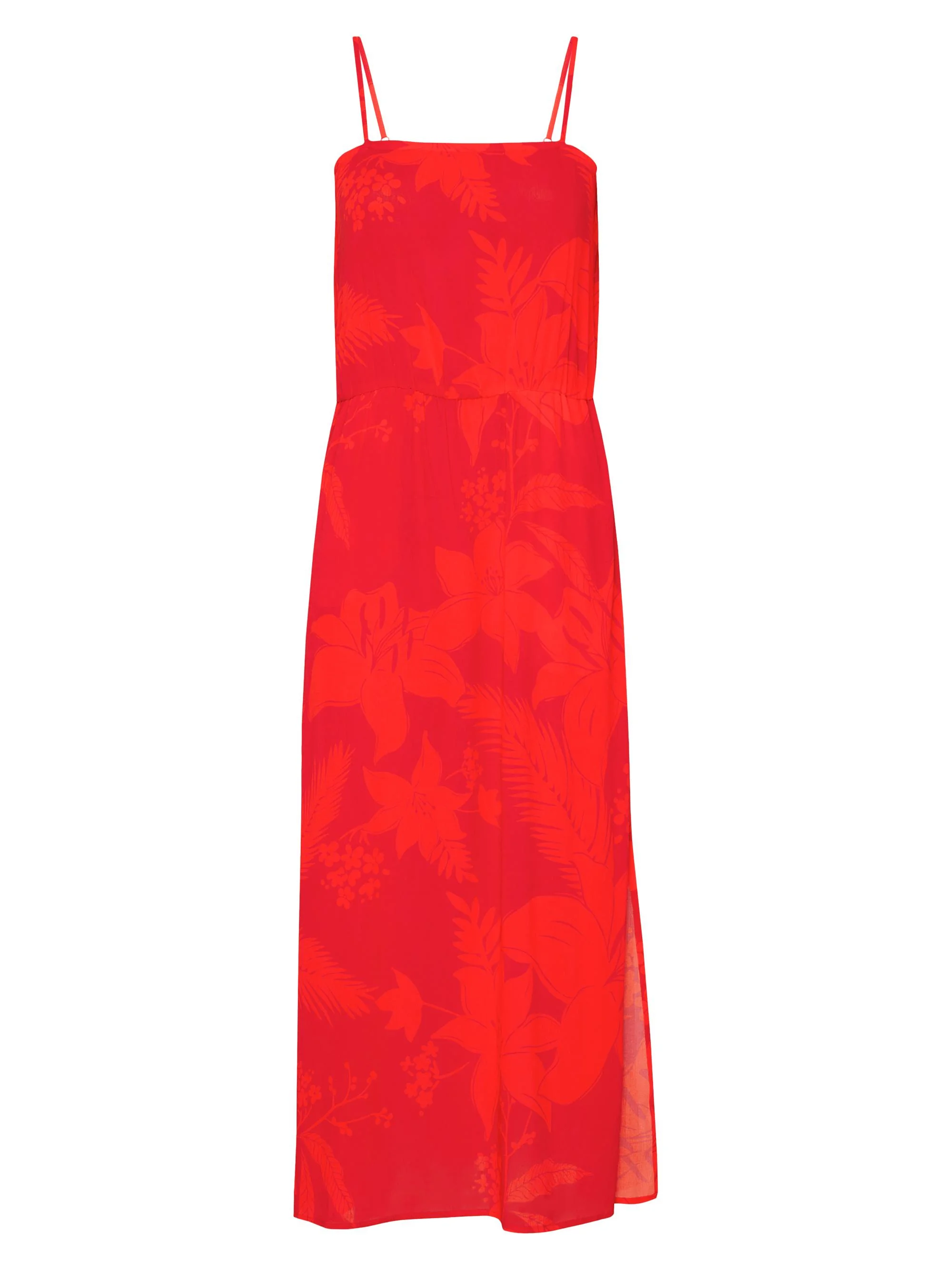 Women's Flower Power Sleeveless Midi-Dress - Lipstick - 1