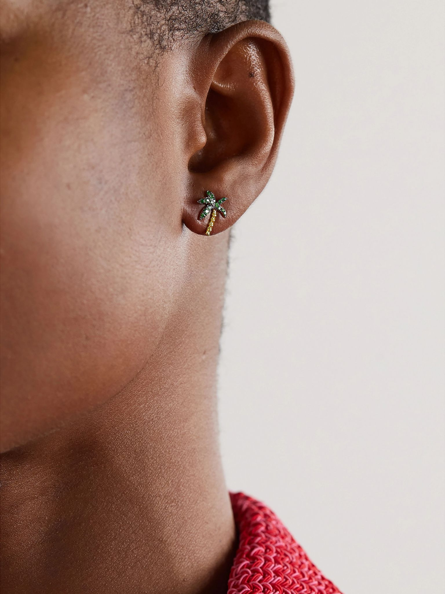 18-karat gold tsavorite earring Gold - 2