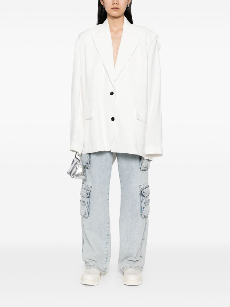pushBUTTON squared-back single-breasted blazer outlook