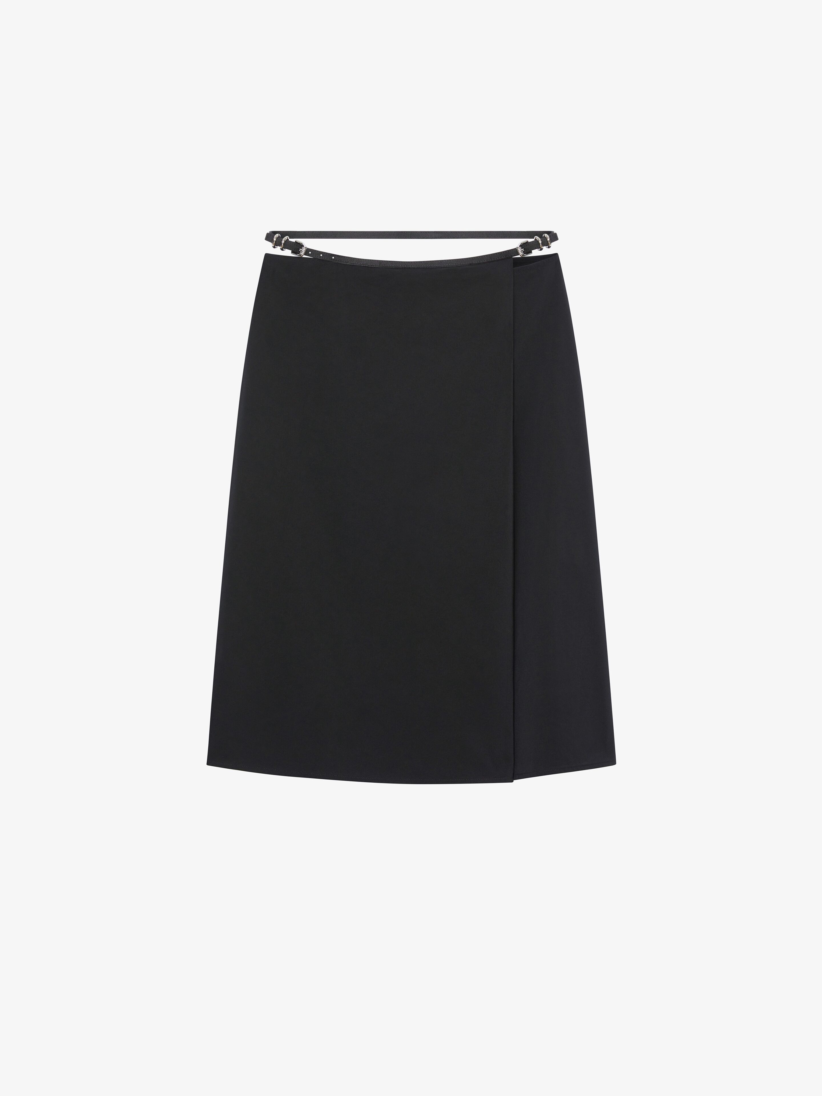 VOYOU WRAP SKIRT IN COTTON TAFFETAS - 1