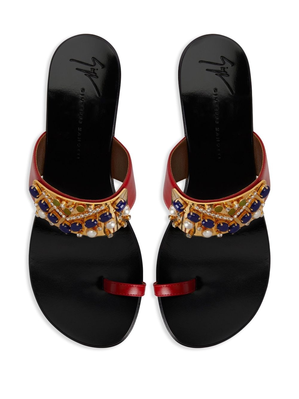 rhinestone-embellished block-heel sandals - 4