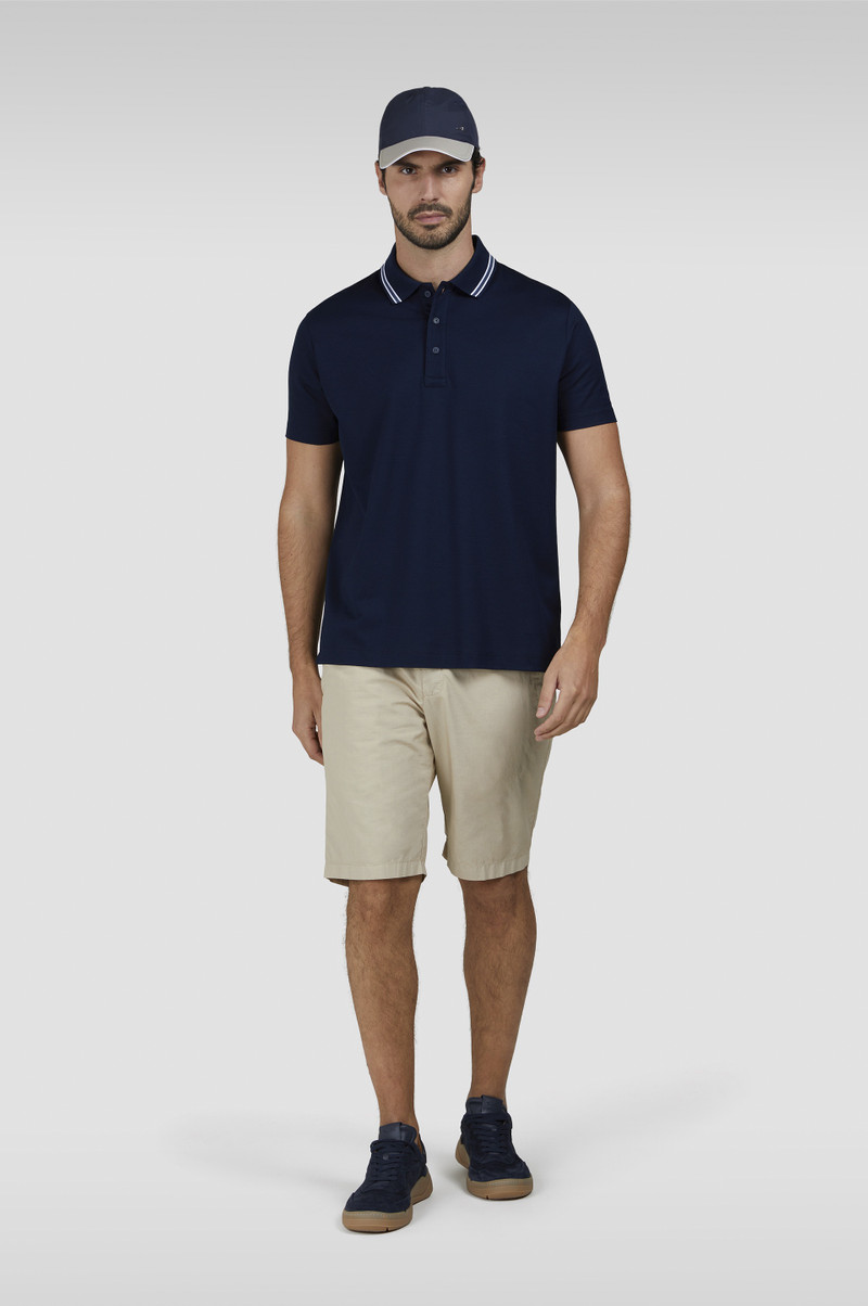 Paul & Shark DOUBLE PIQUÉ COTTON POLO WITH STRIPED DETAILS outlook