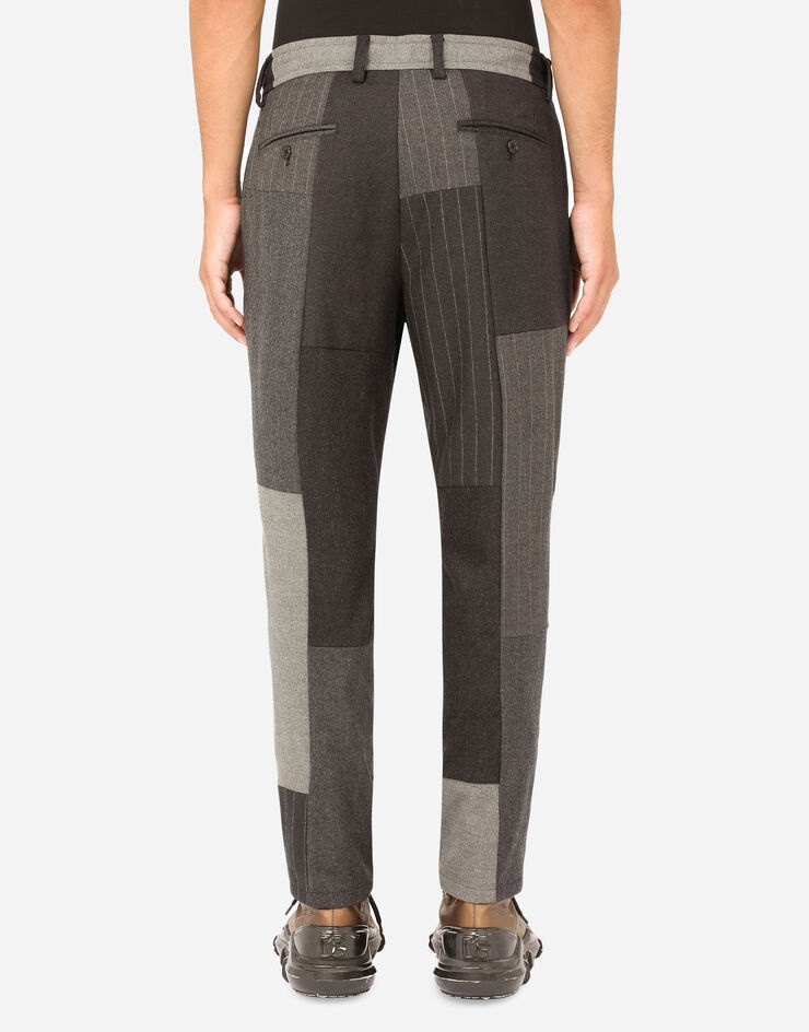 Cashmere and wool patchwork pants - 2