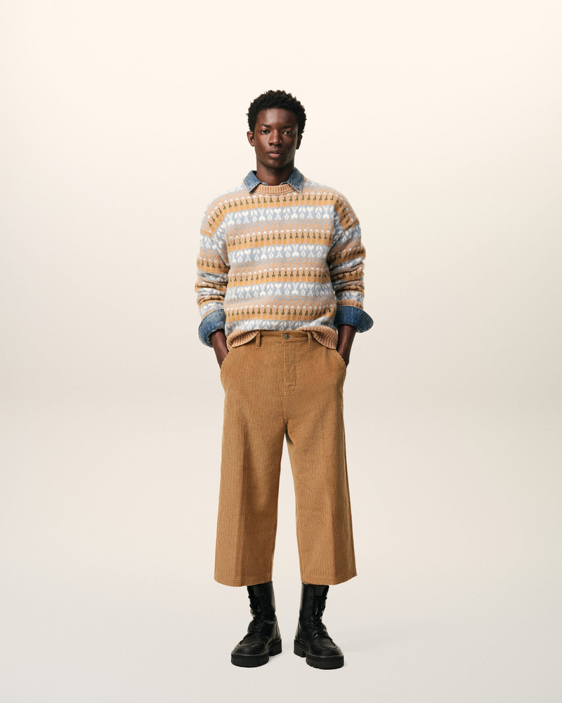 AMI Paris BROWN COTTON LARGE CORDUORY VELVET BERMUDA SHORT outlook