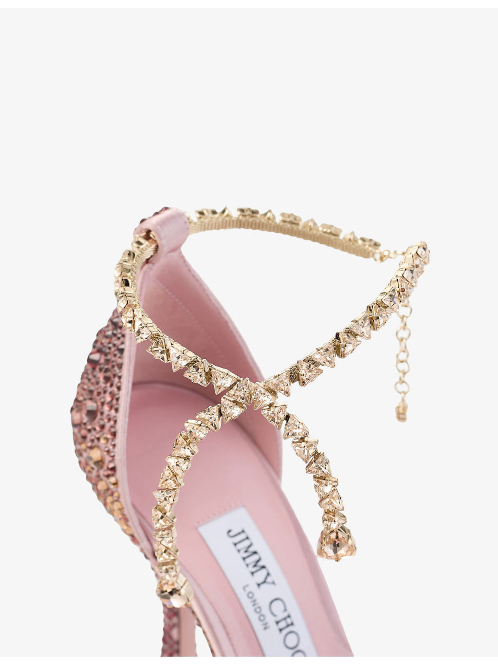 Stevie 100 Crystal-Embellished Satin Heels - 5