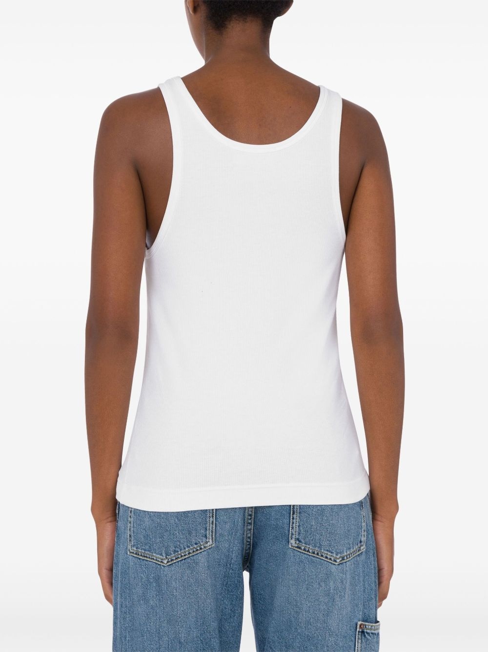 slogan-print vest - 3