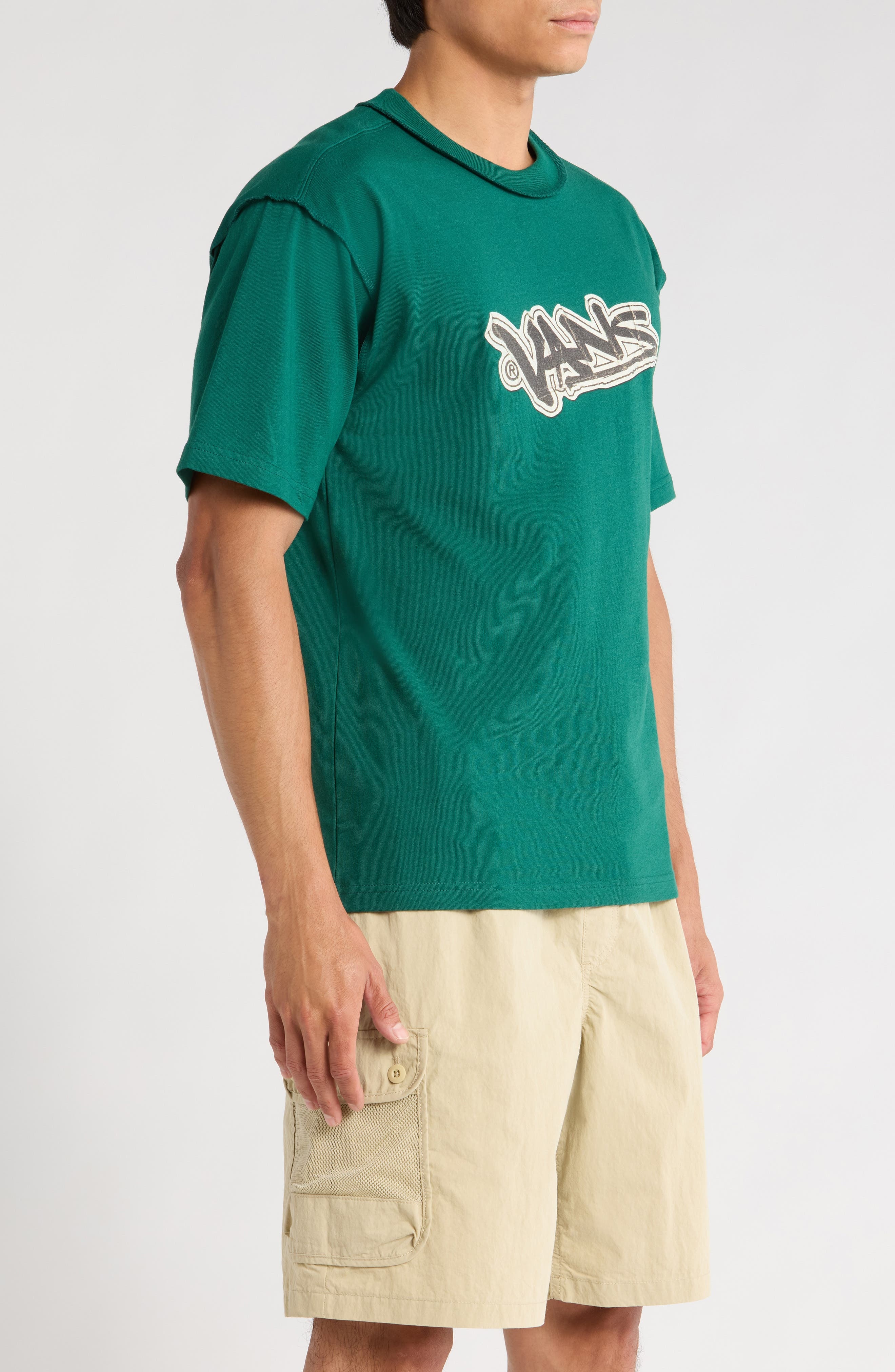 Vans Slap Cotton Graphic T-Shirt in Rain Forest at Nordstrom - 3