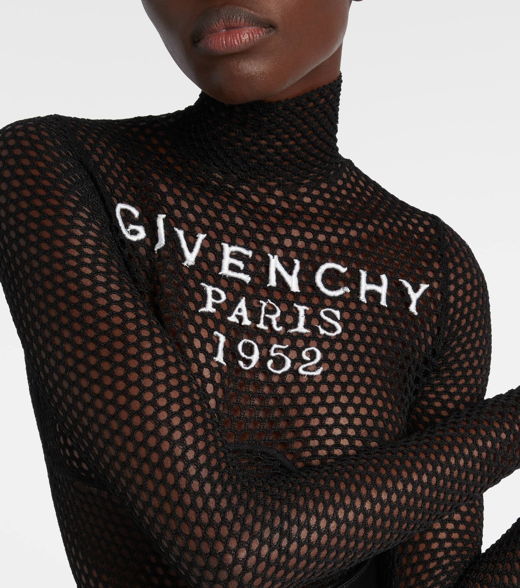 Logo mesh bodysuit - 4