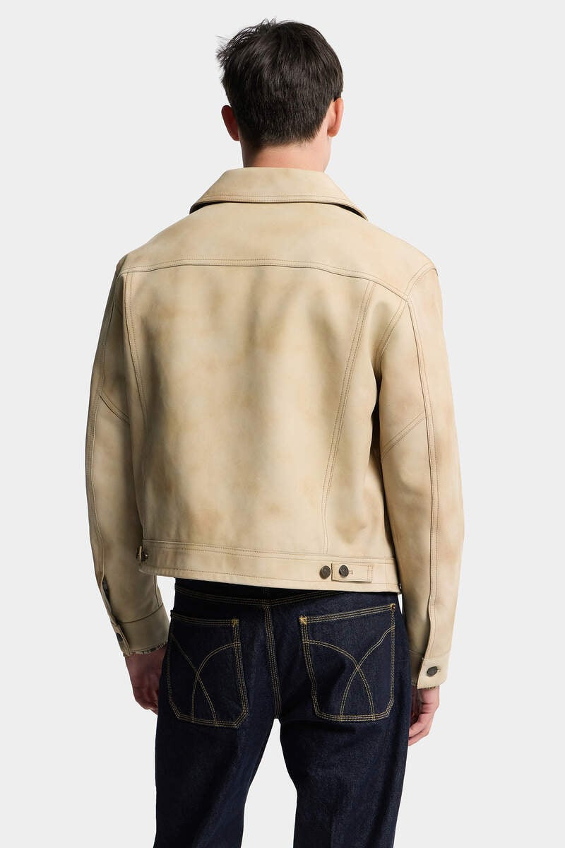 LEATHER JEAN JACKET 4