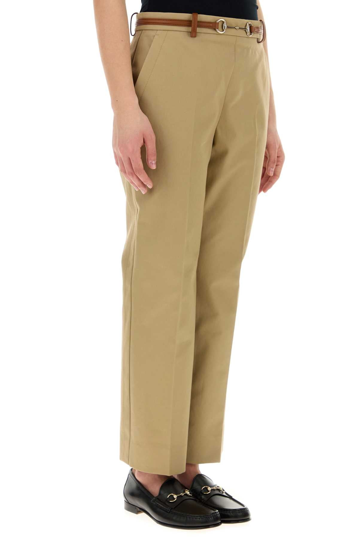 Gucci Women Beige Cotton Pant - 3