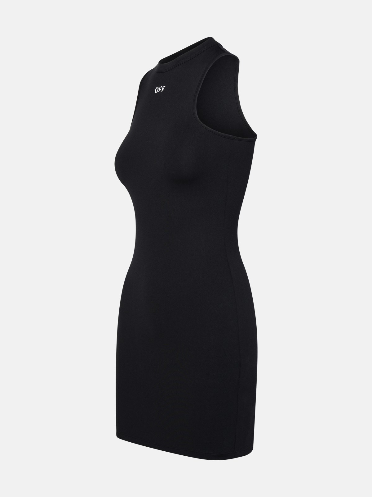 'ROWING' BLACK POLYAMIDE DRESS - 2