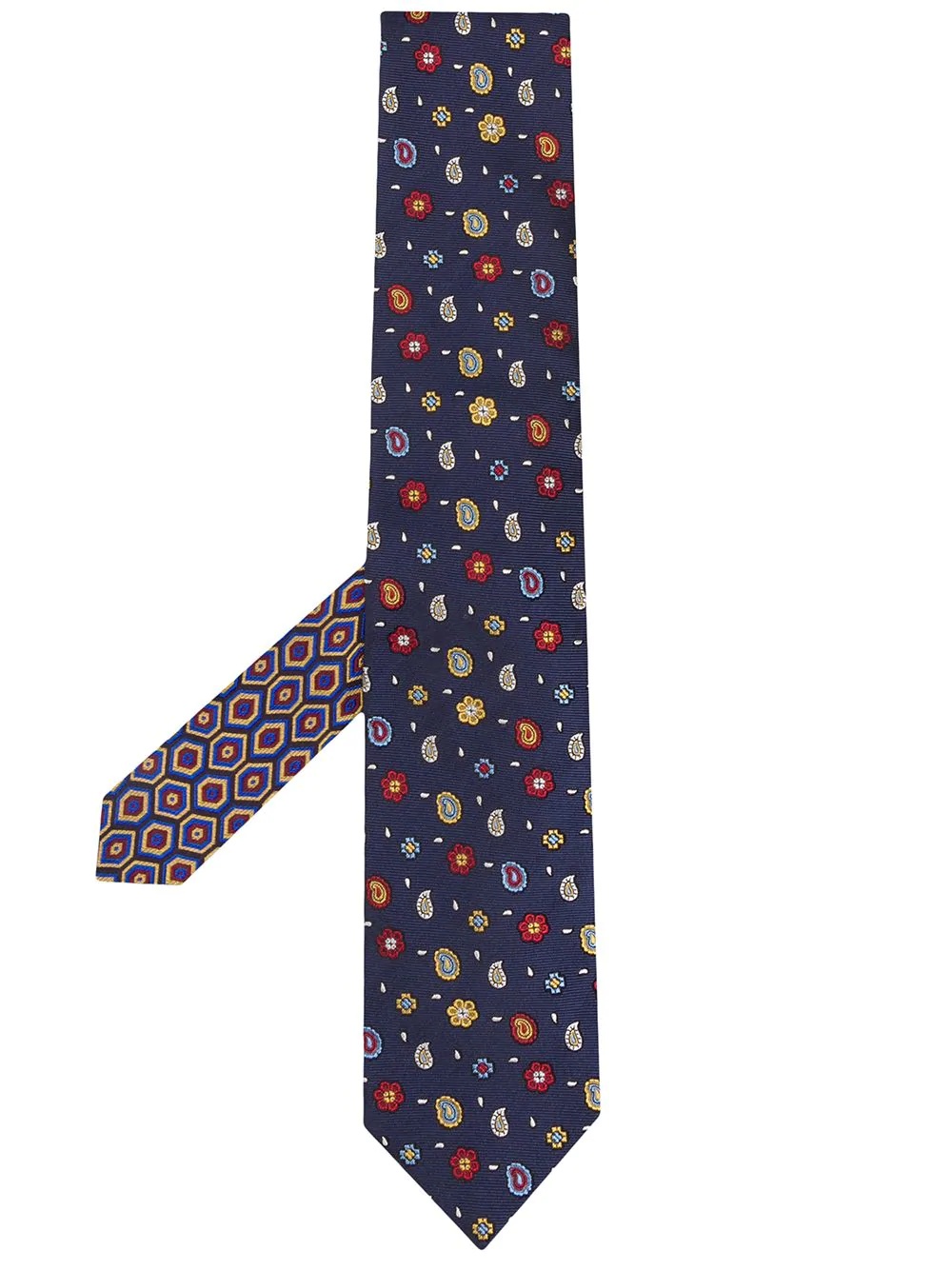 micro Paisley silk tie - 1