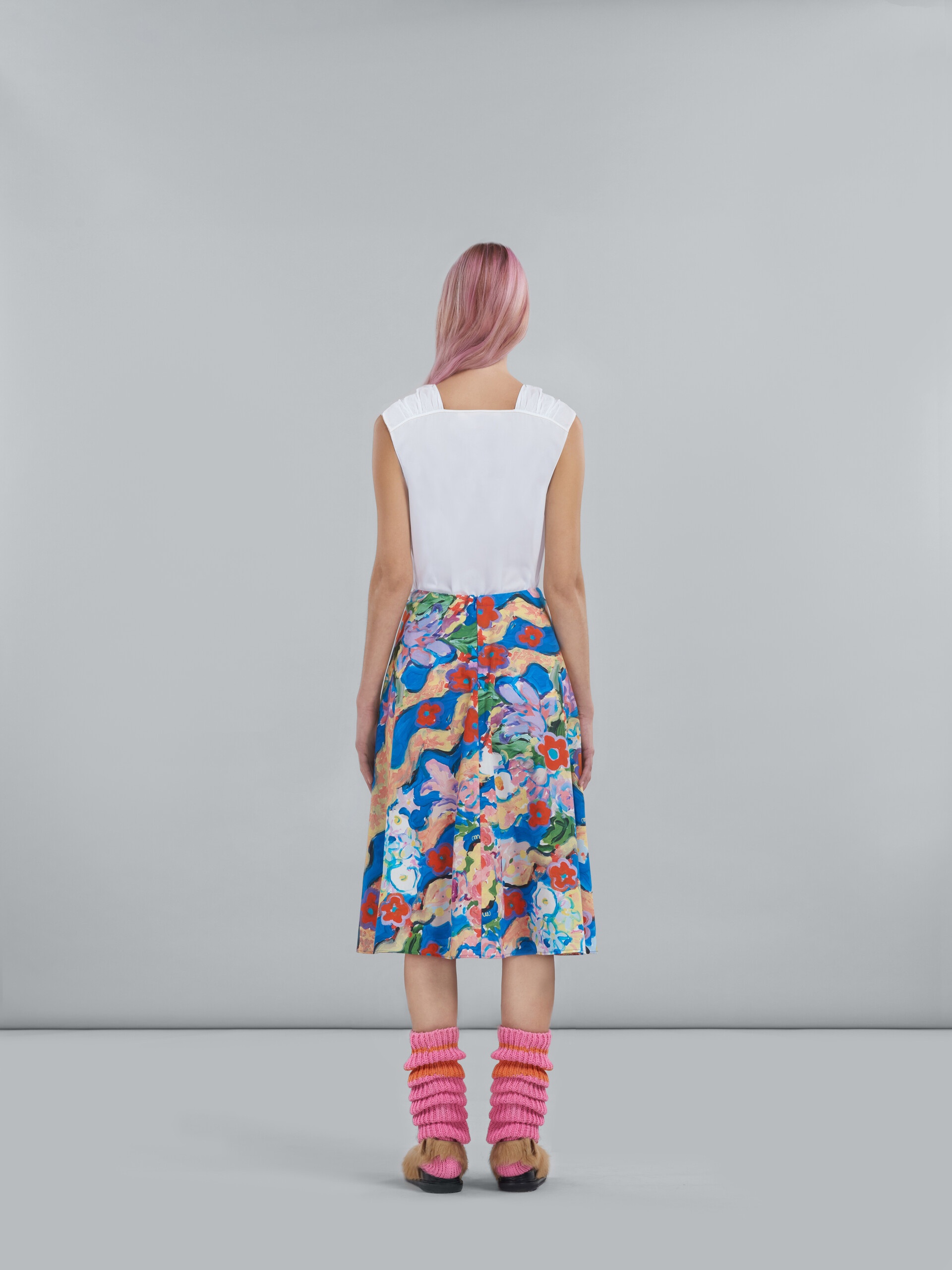 PRINTED POPLIN SKIRT - 3