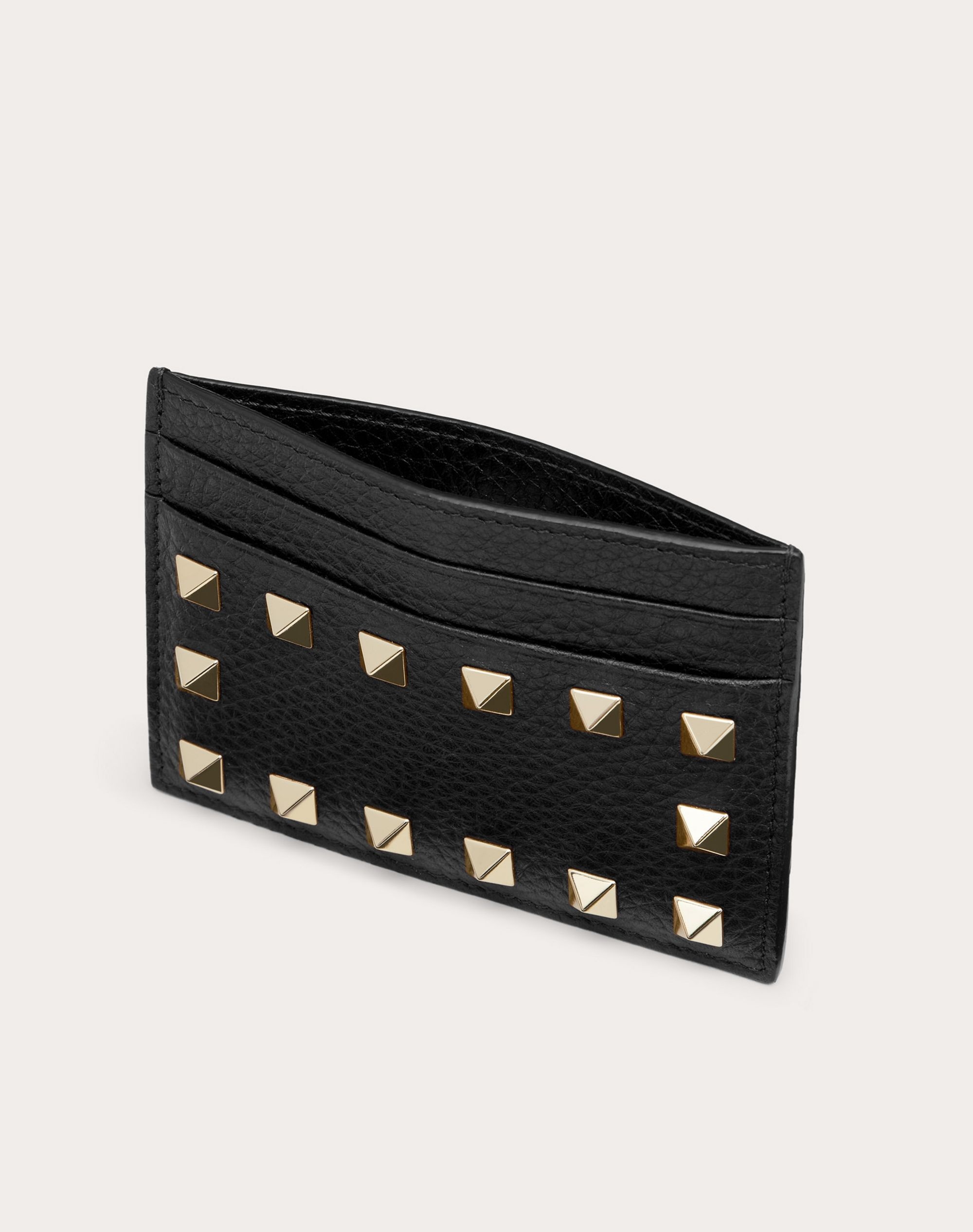 Rockstud Grainy Calfskin Cardholder - 5