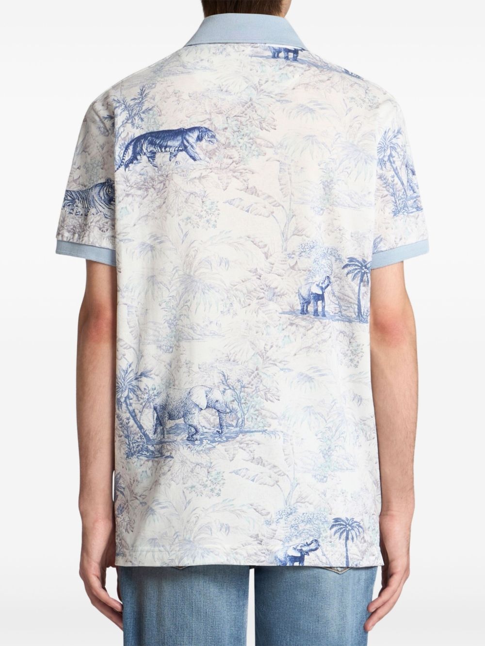 Safari-print polo shirt - 3