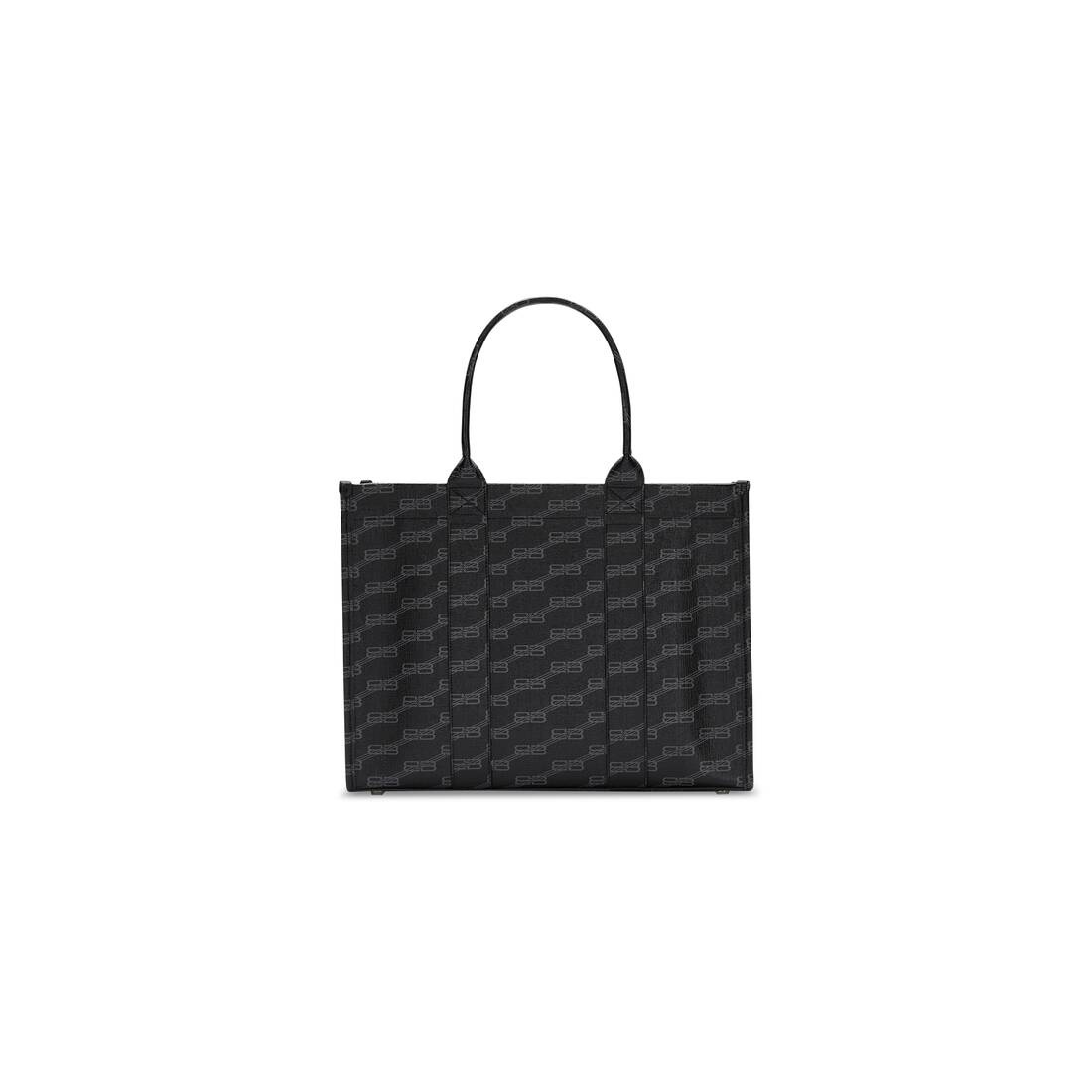 hardware medium tote bag bb monogram coated canvas - 3