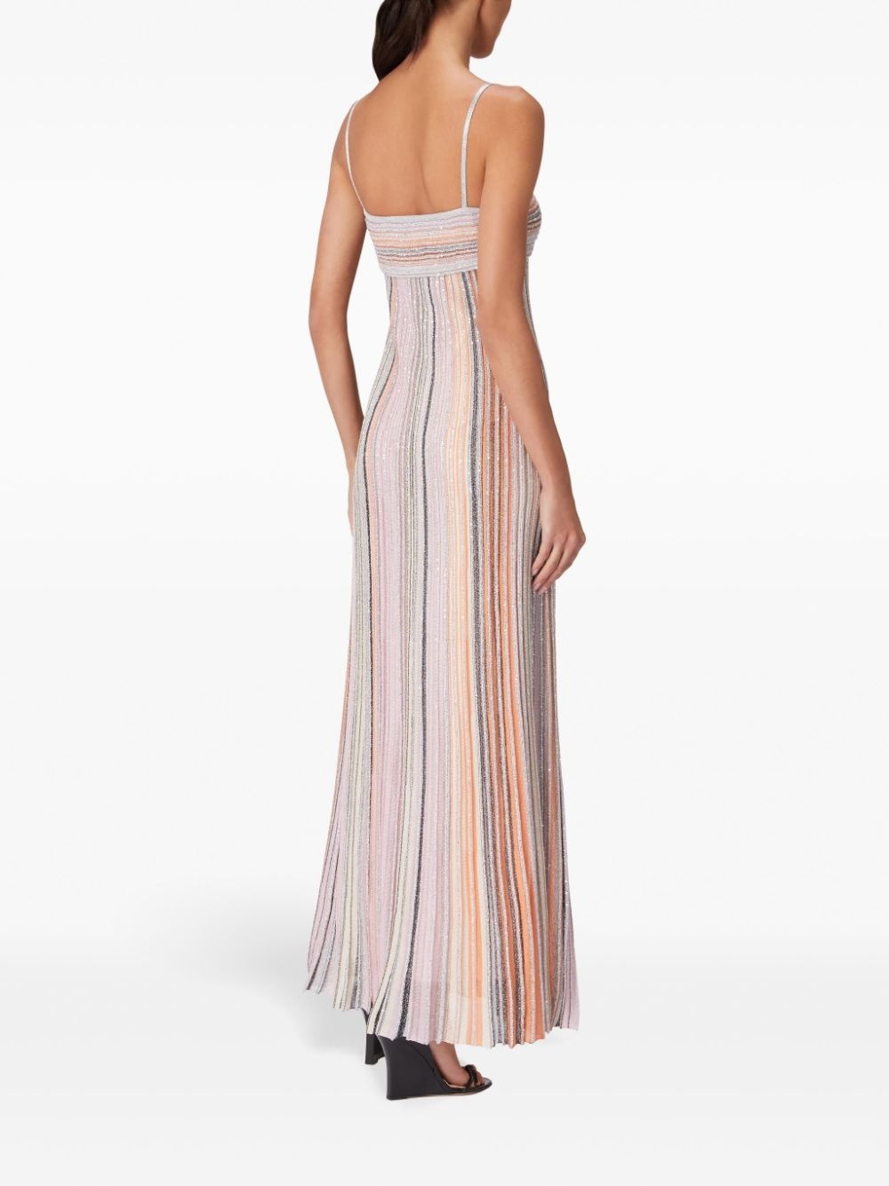 pleated lamé-effect dress - 3