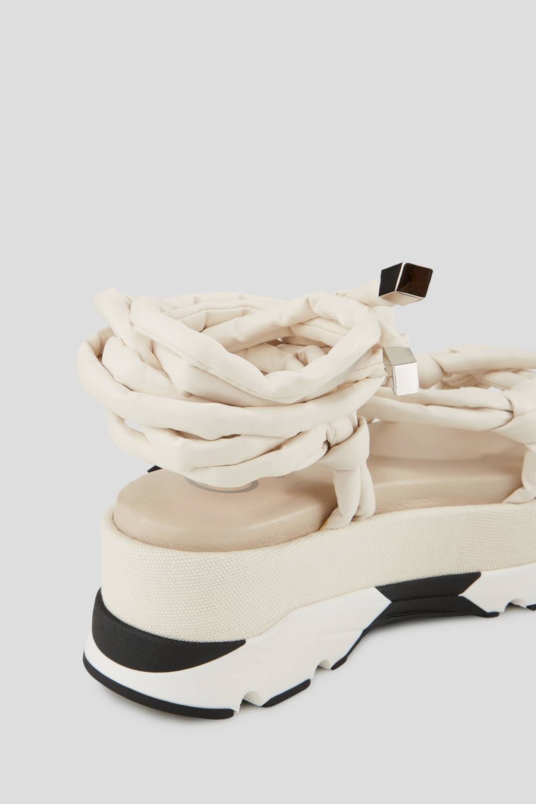 SARAGOSSA PLATFORM SANDALS IN SAND - 6