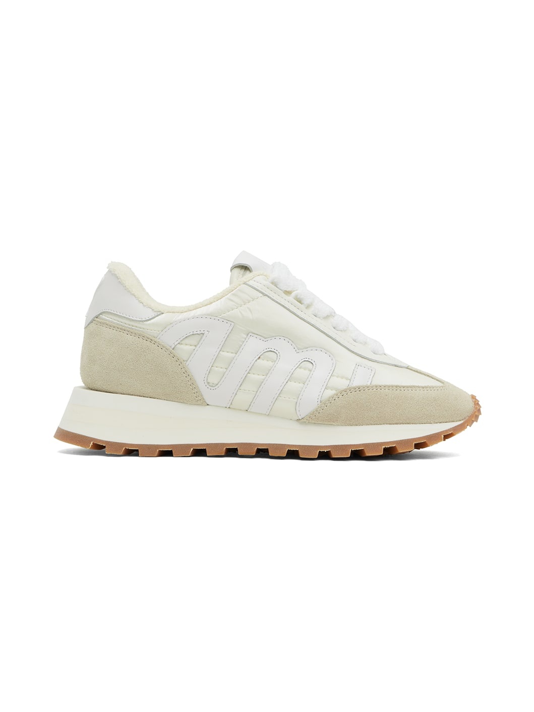 Off-White & Beige Rush Sneakers - 1