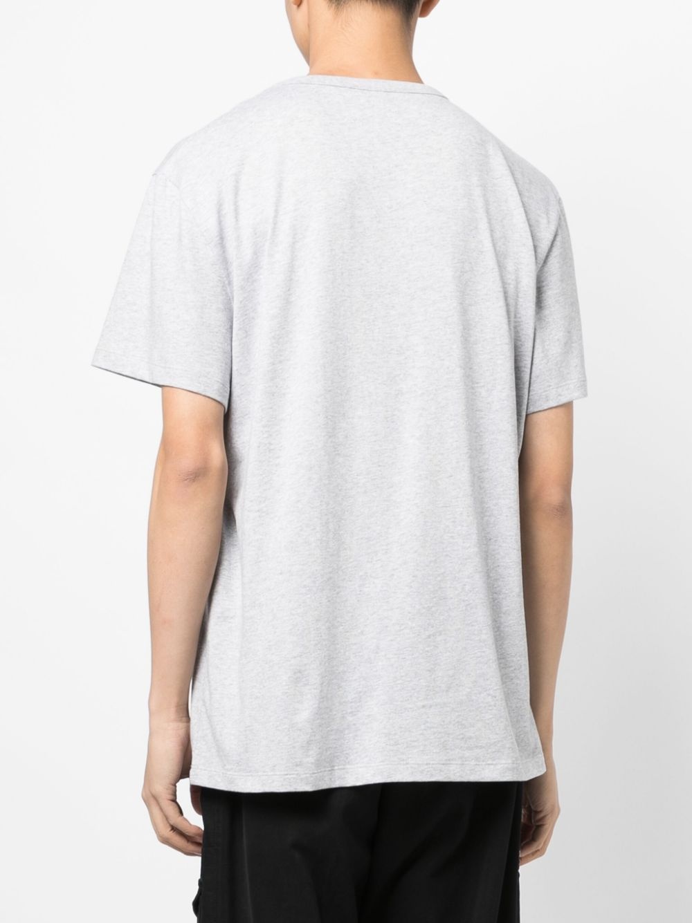 logo-embroidered cotton T-shirt - 4