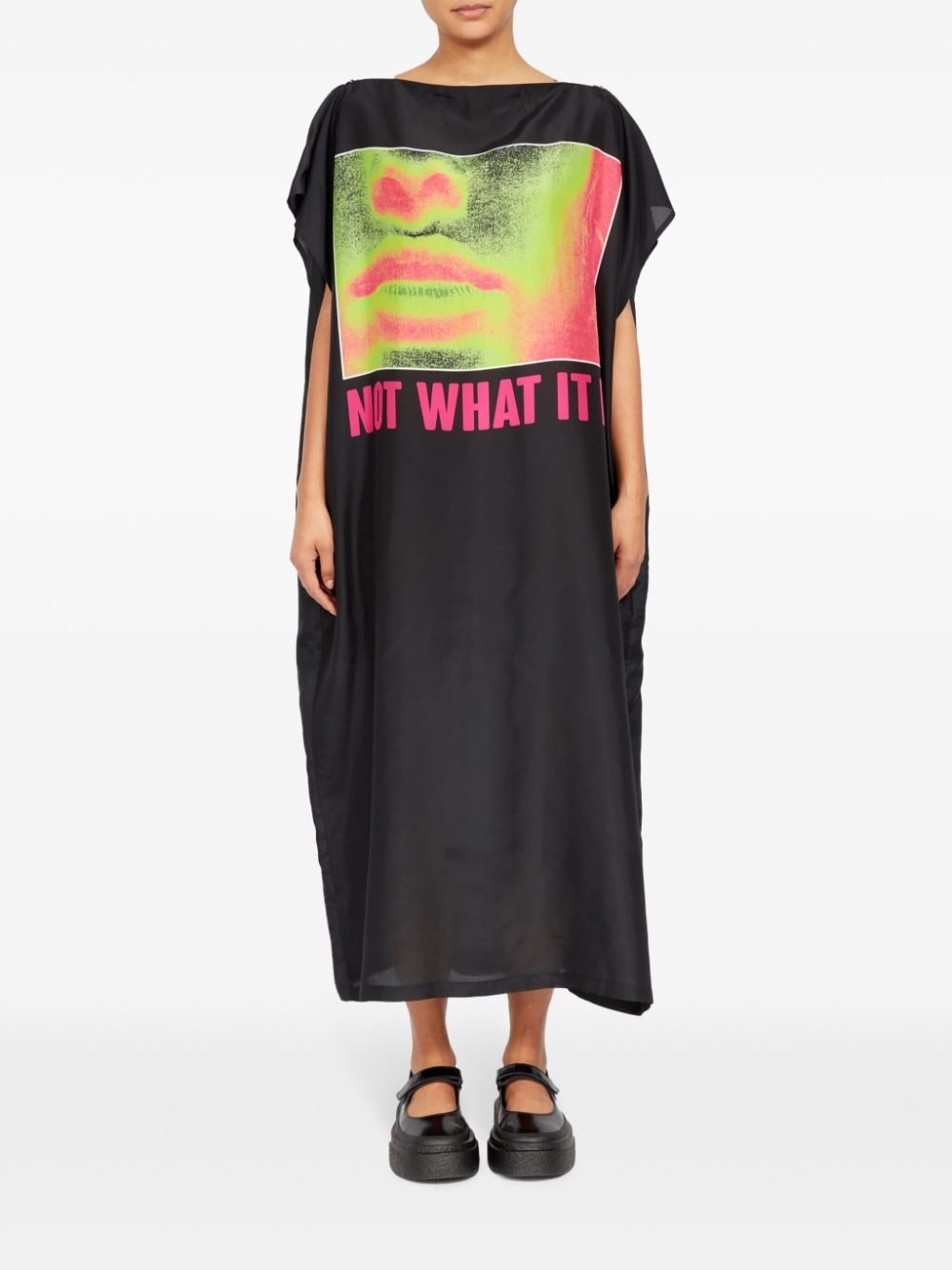 silk T-shirt maxi dress - 2