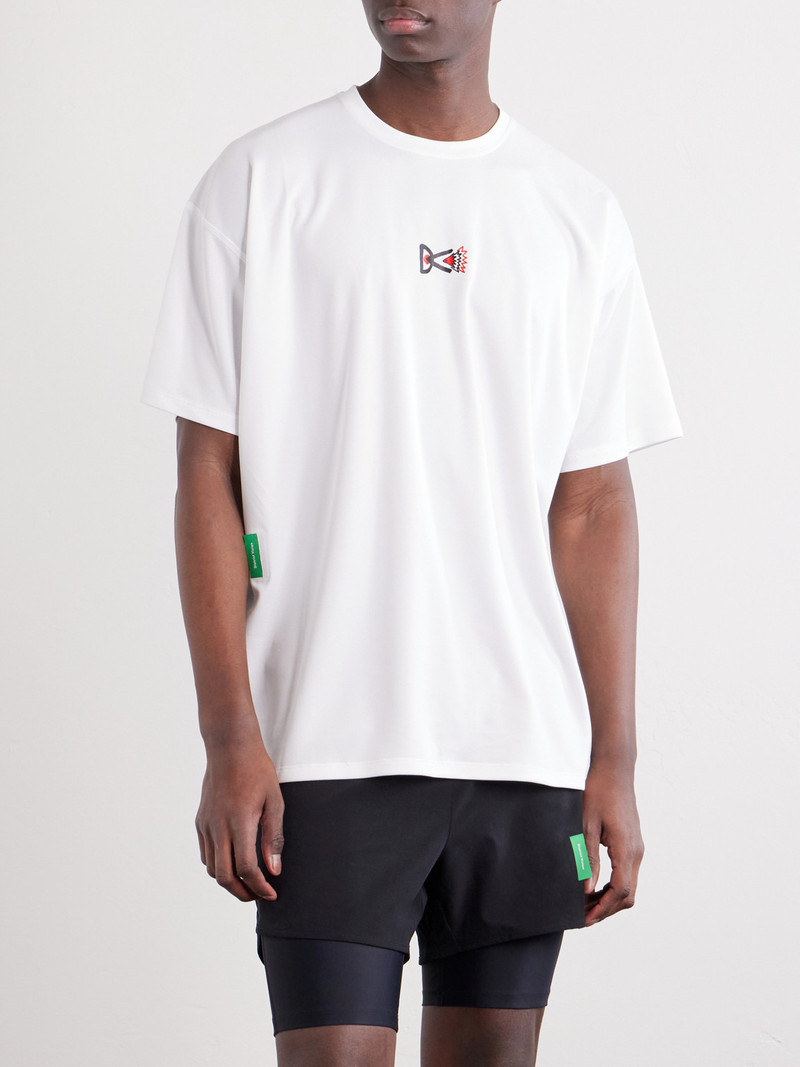 Logo-Print Perforated Recycled-Jersey T-Shirt 3
