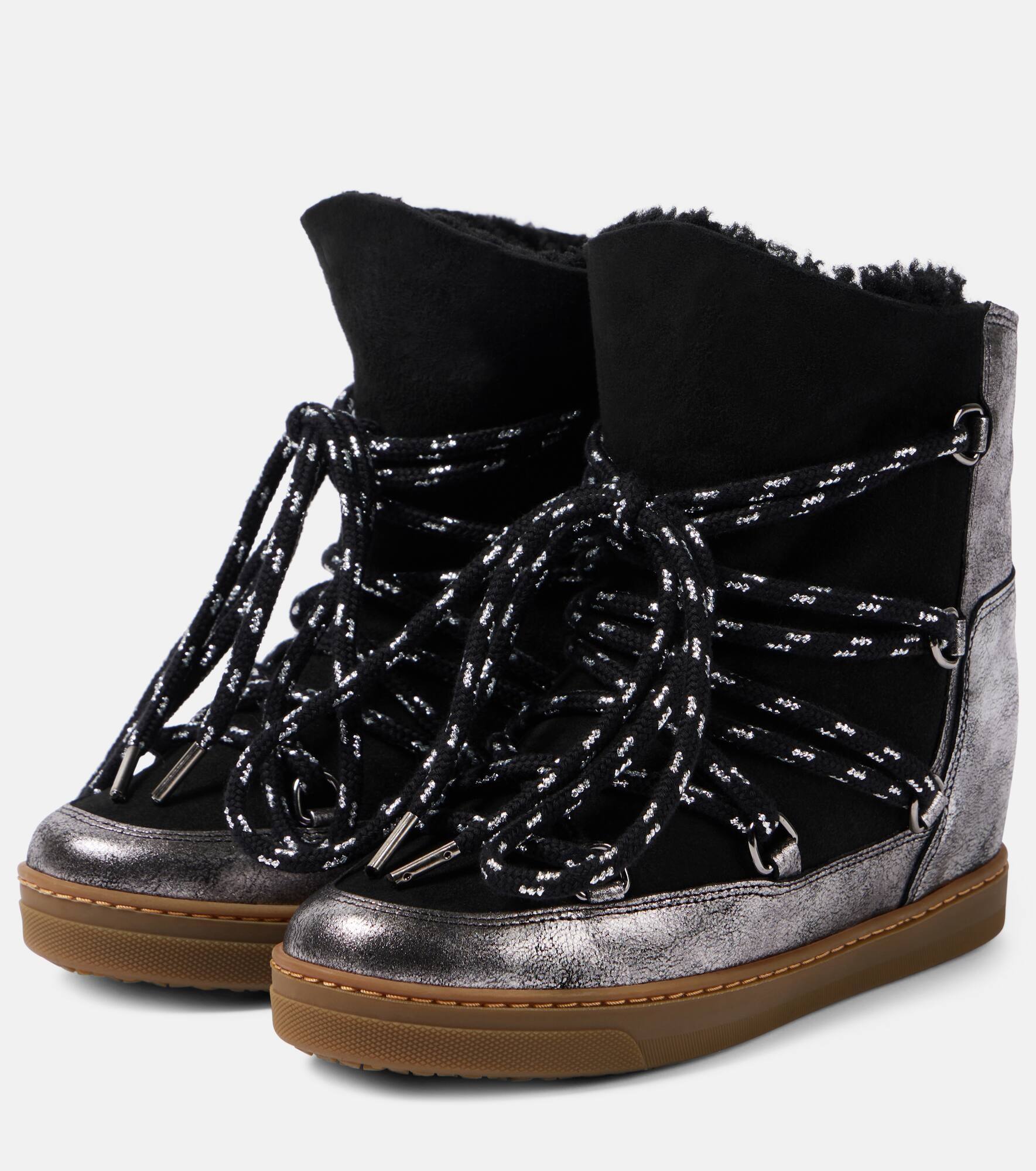 Nowles shearling-lined leather snow boots - 4