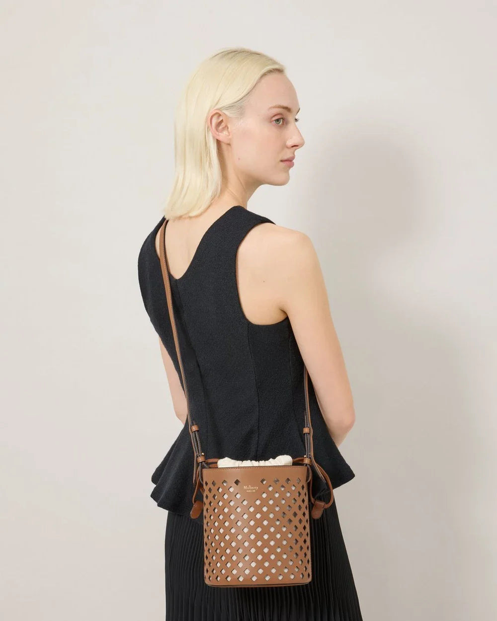 Perforated Bucket Toffee Perforated Leather - 2