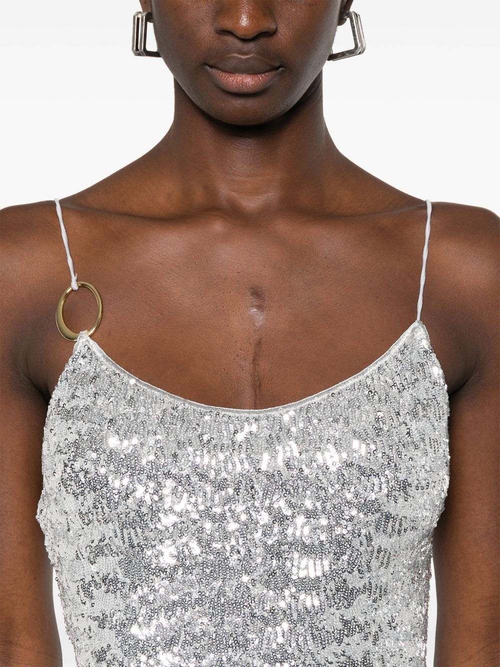sequinned maxi dress - 5