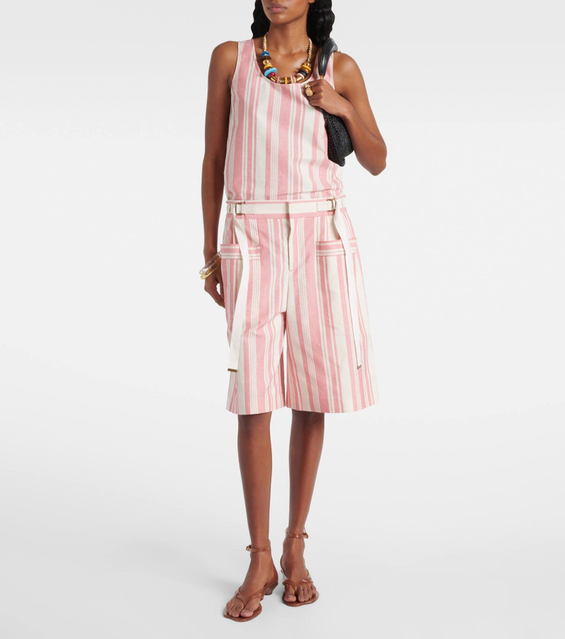 Chloé Striped cotton Bermuda shorts outlook