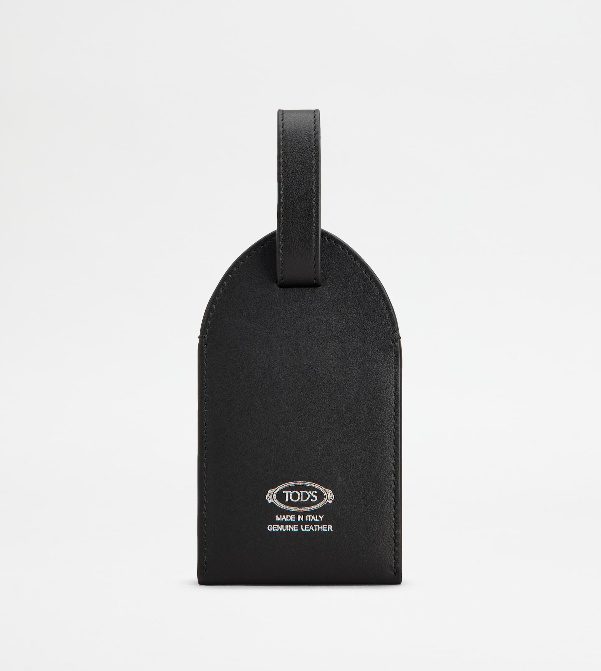 ADDRESS TAG IN LEATHER - BLACK - 2