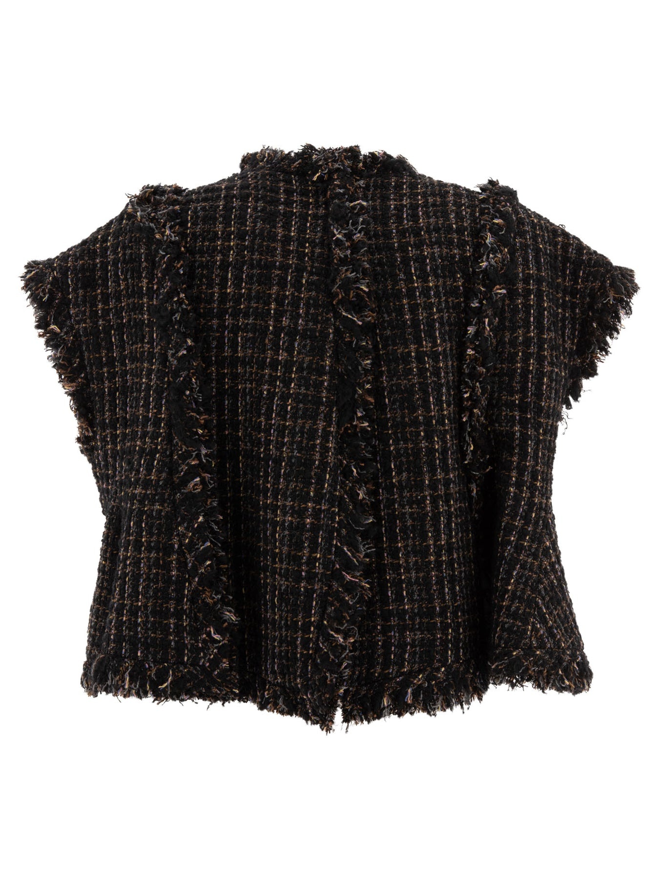 Tweed Vest Knitwear Black - 2