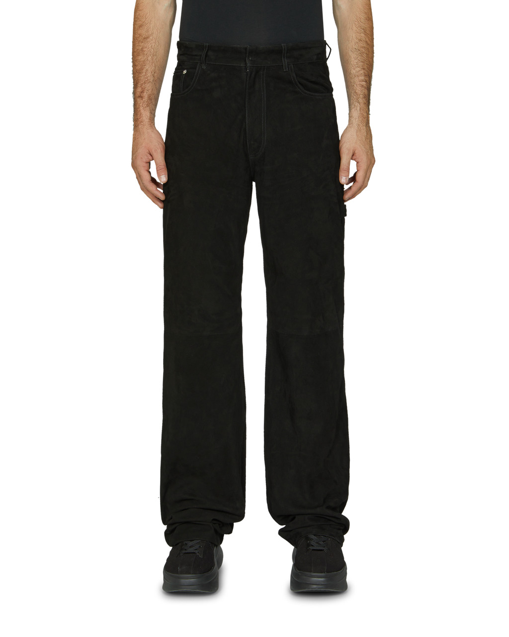 BUCKLE SUEDE CARPENTER PANT - 2