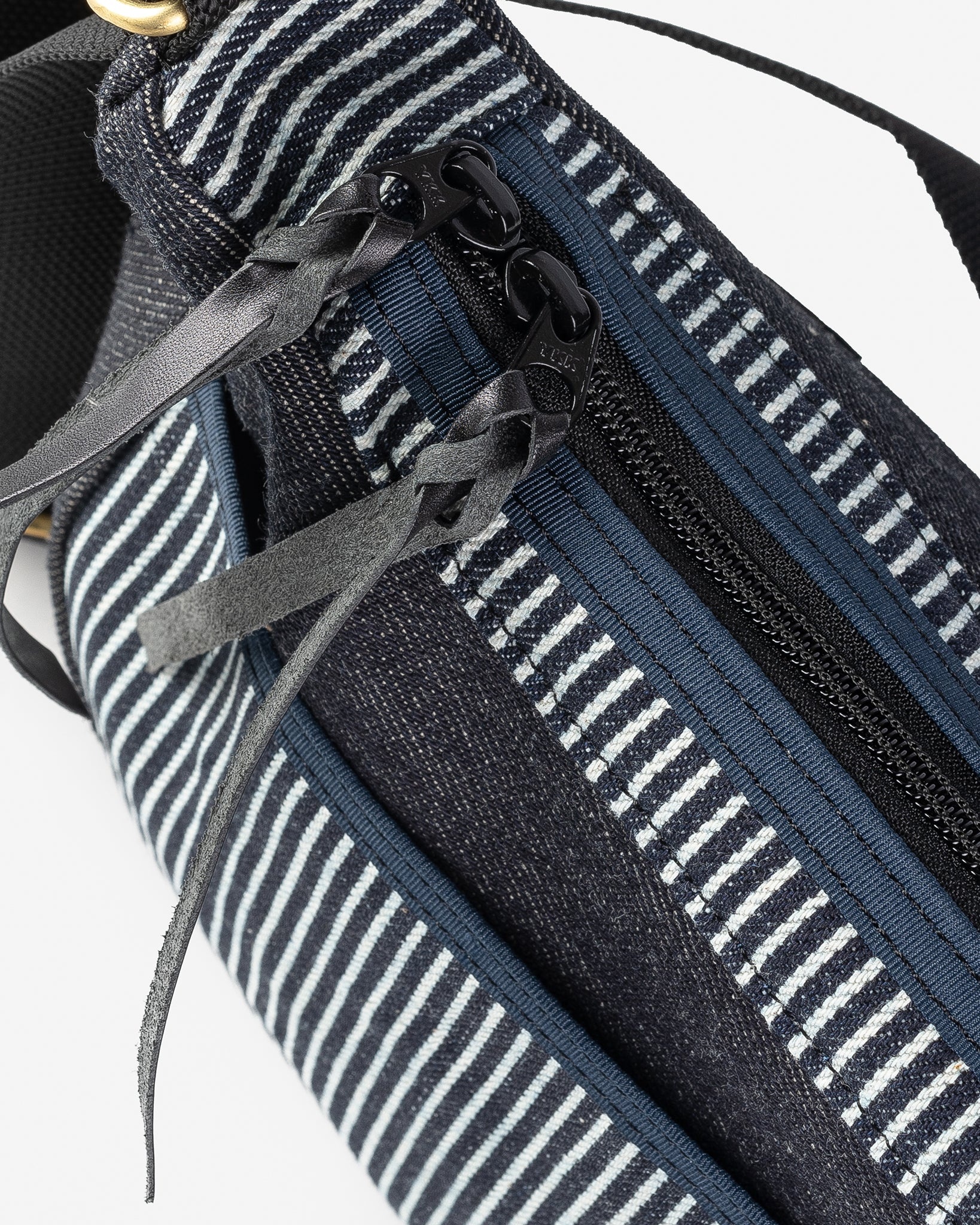 IHE-19-HIC 12oz Hickory Stripe Small Shoulder Bag - Indigo - 5