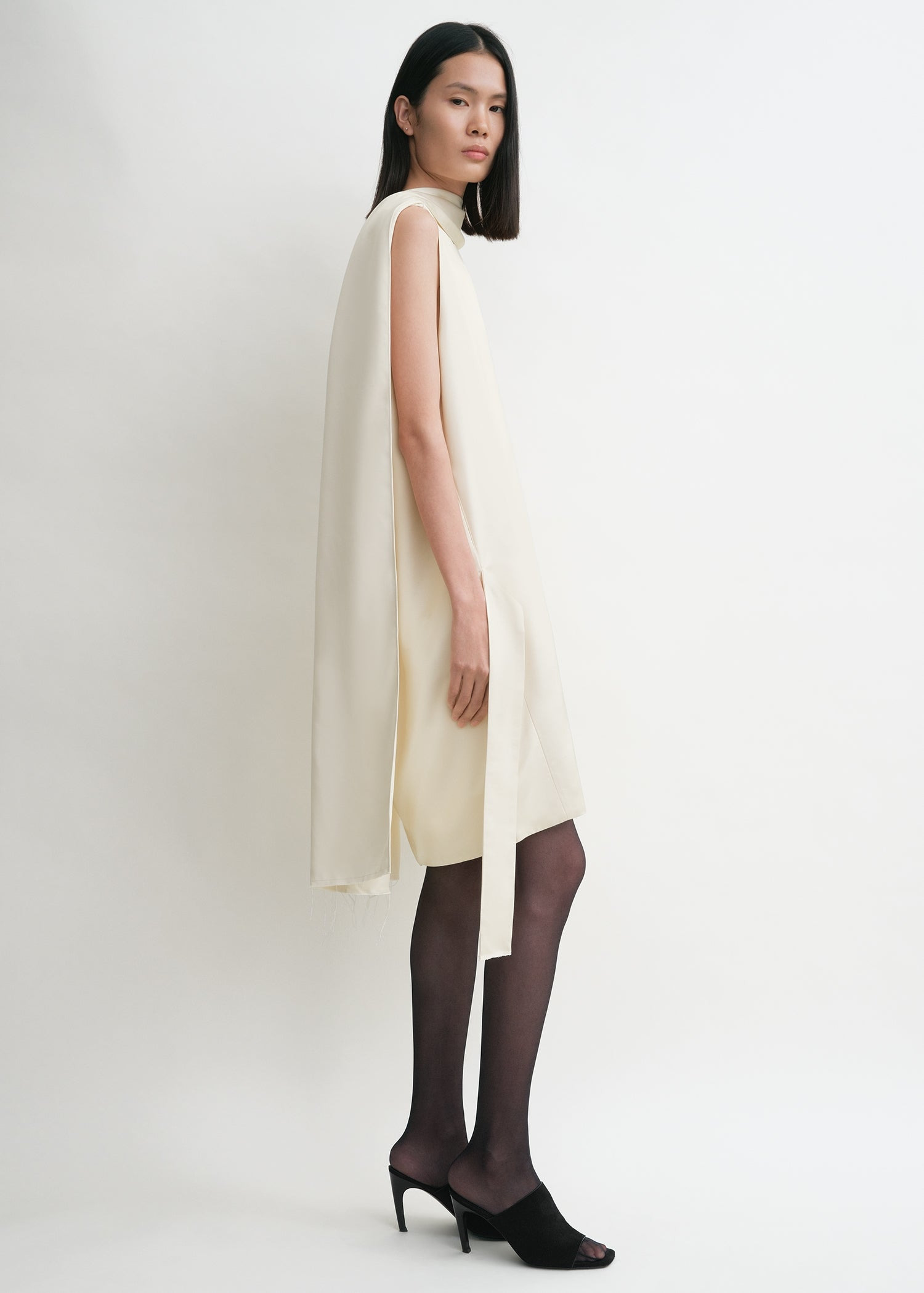 Cocoon scarf dress ecru - 3