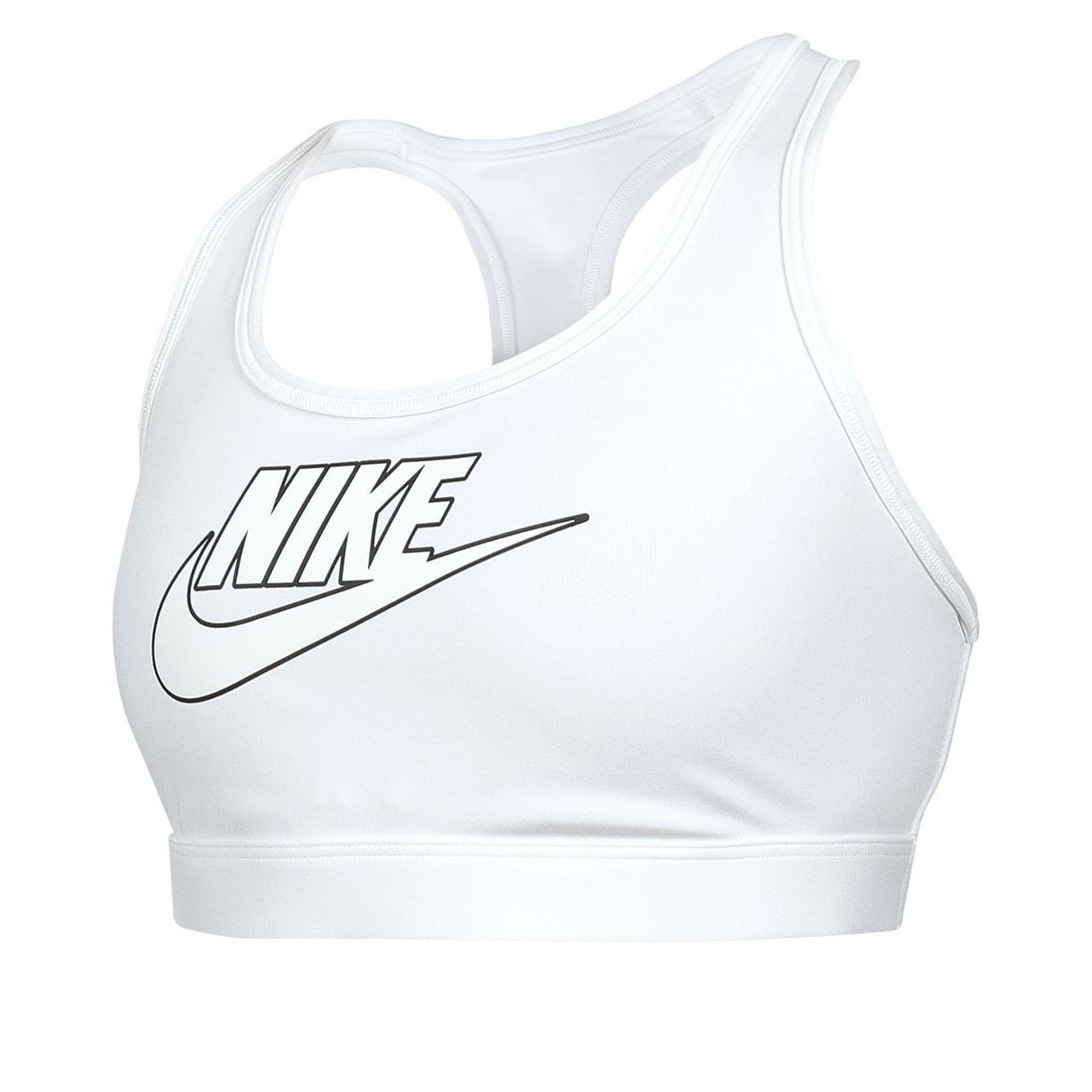 (WMNS) Nike Swoosh Medium-Support Sports Bra 'White' FB4081-100 - 1