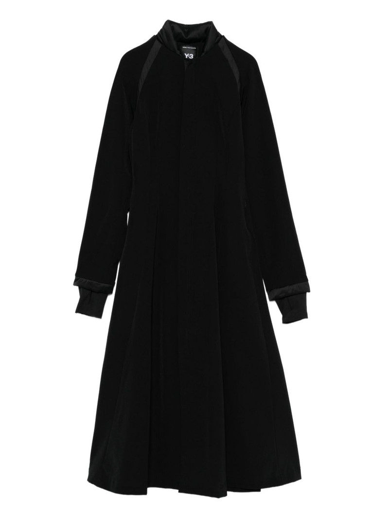 pleated padded midi dress 1