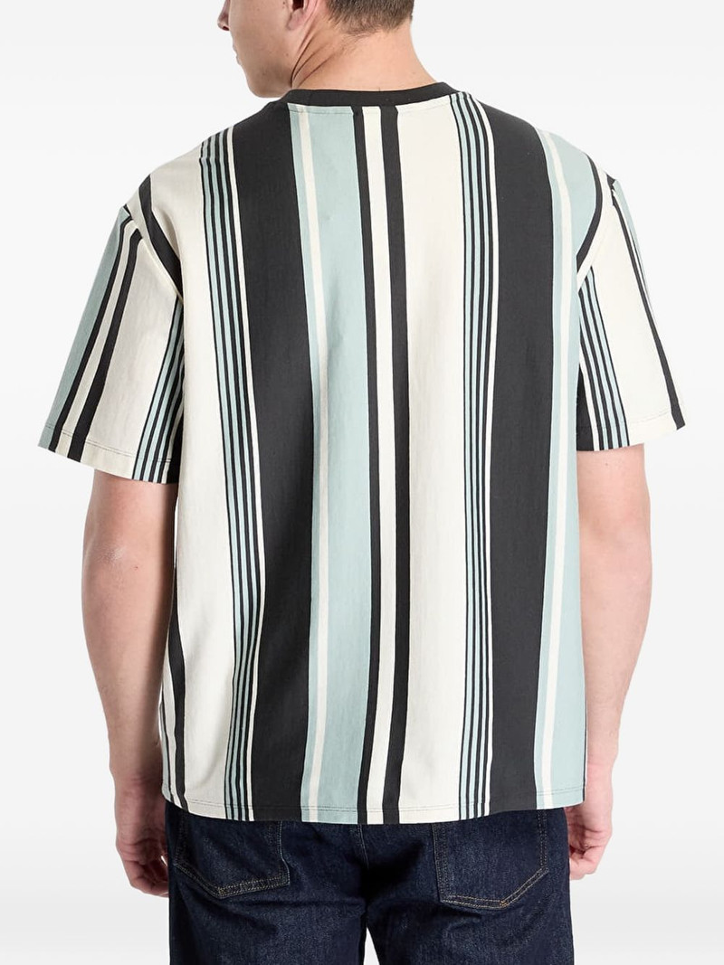 vertical-stripe logo-embroidered T-shirt 3